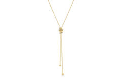  Tide Echo - Link necklaces - Silver / 14kt GP - Zirconia - 53cm